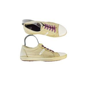 Ecco Street hybrid golf shoes Women's Beige/white/purple Laces EU 39, US8/8.5